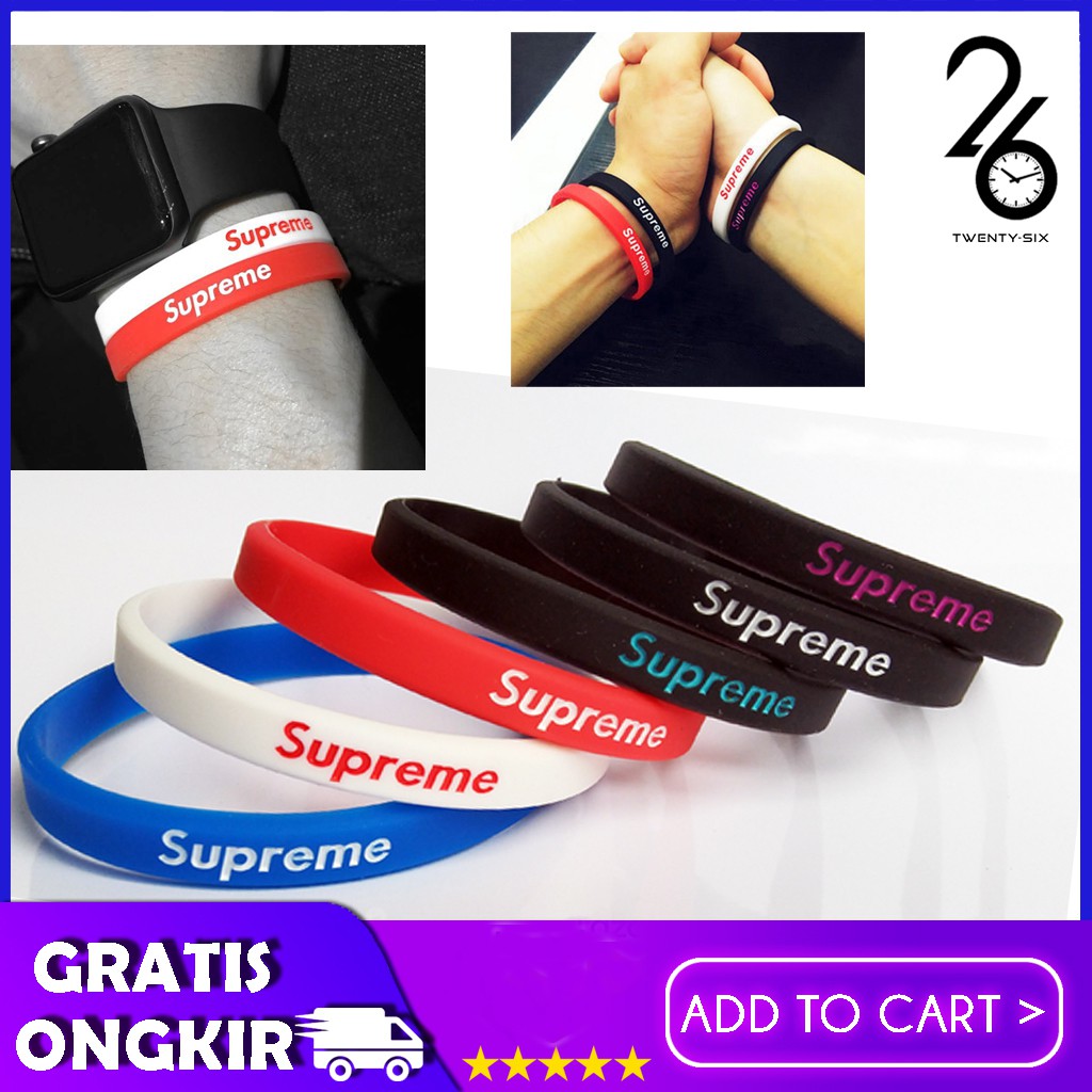 BRACELET SUPREME GELANG TANGAN PRIA ORIGINAL NEW