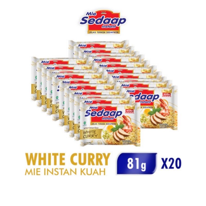 

Mie Sedaap Instant Mi Kuah Instan Rasa White Curry 81gr Isi 20pc