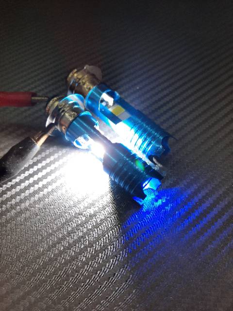 SEPASANG LAMPU LED MOTOR + DEVIL EYE BLUE