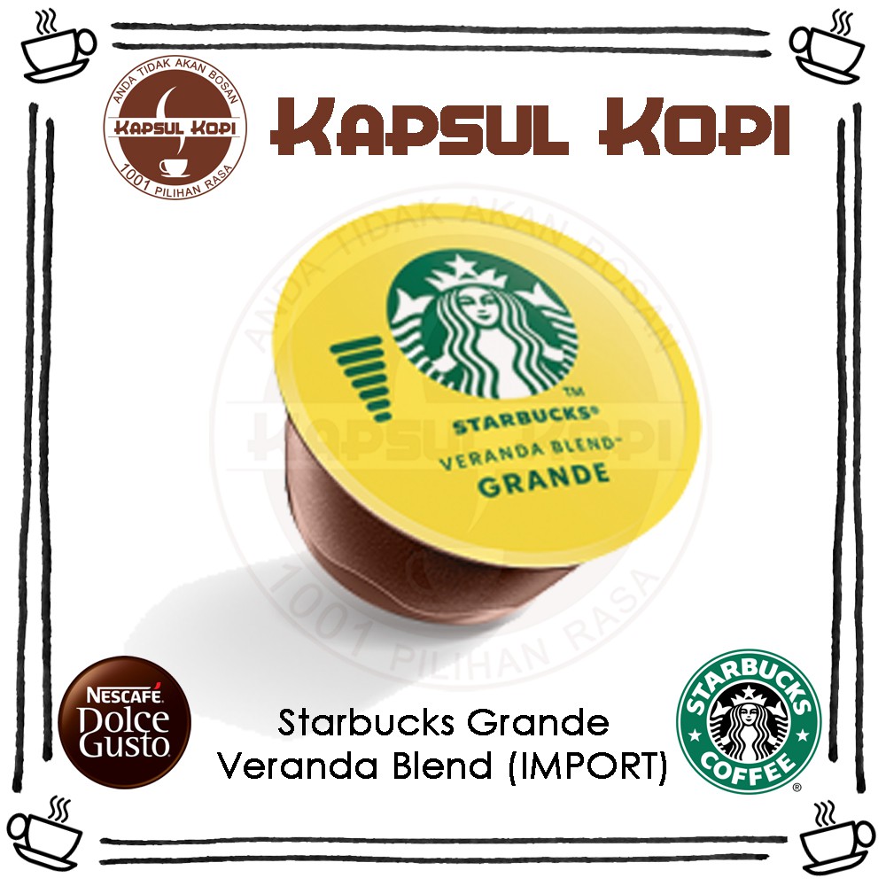 

Ecer Starbucks Grande Veranda Blend Kapsul Kopi Nescafe Dolce Gusto Coffee Capsule