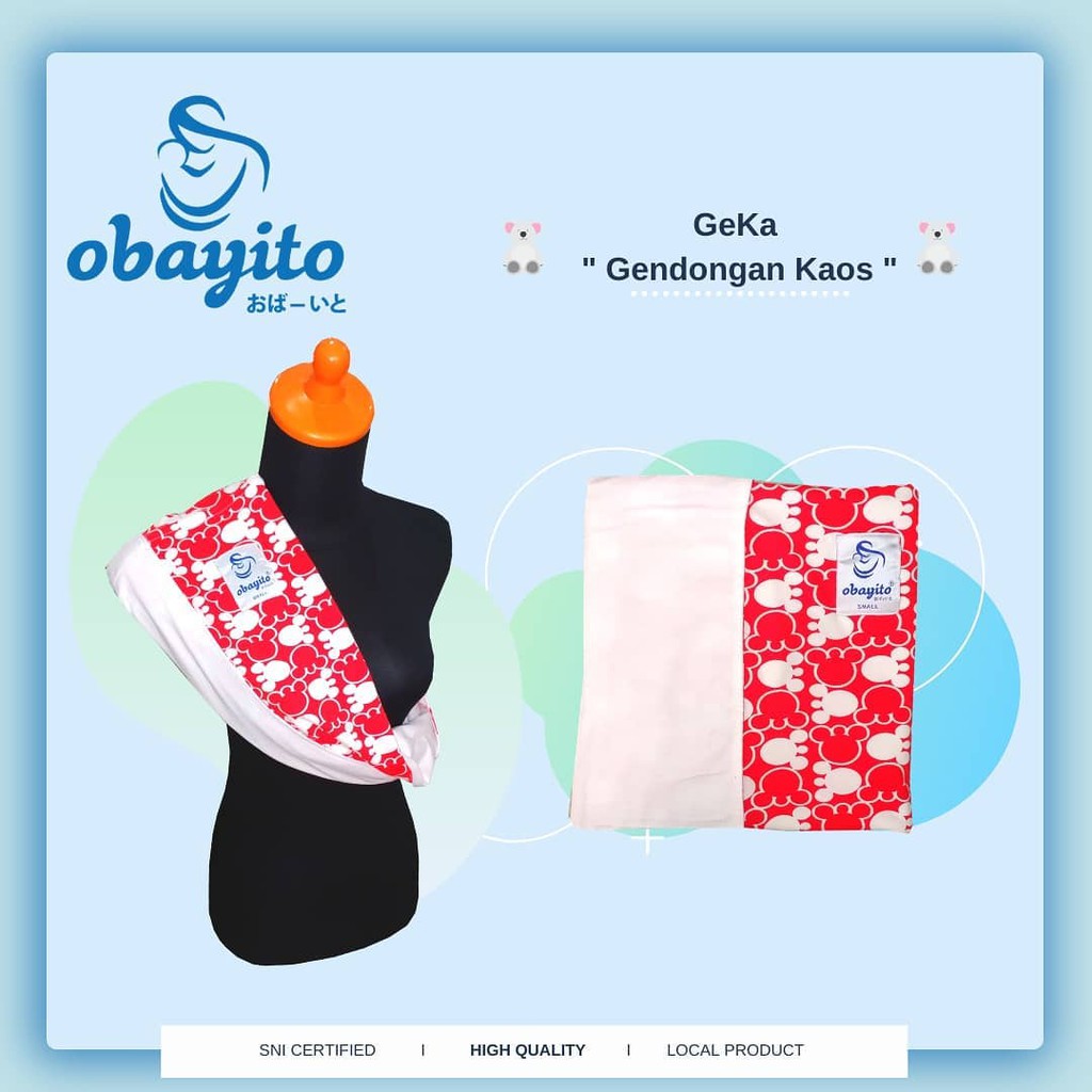 Obayito Gendongan Kaos - untuk bayi diatas 2 bulan OB-087