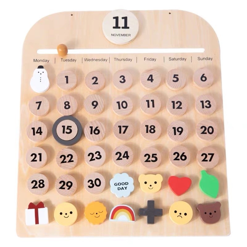 diy magnetic wooden calendar perpetual calendar kalendar