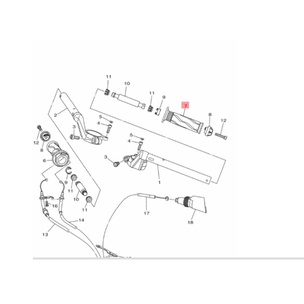 karet stang hand grip handgrip handfat kiri r15 lama v2 xabre - new r15 vva v3 mt15 xsr ori ygp 20p-f6241-01
