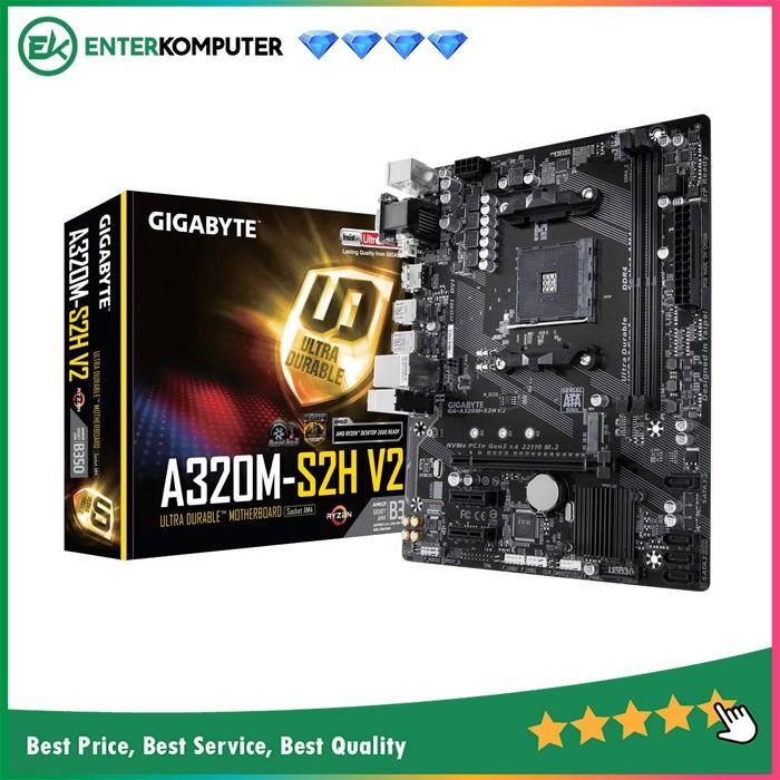 Gigabyte GA-A320M-S2H-V2 (AM4, AMD Promontory B350, DDR4, USB3.1, SATA Best Seller