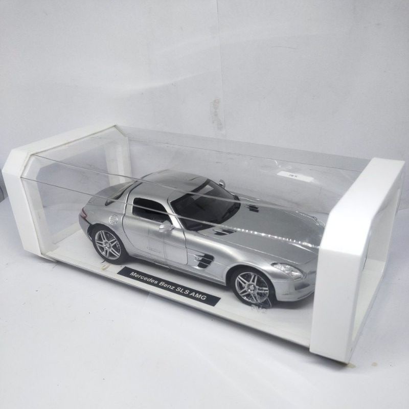 diecast miniatur mobil Mercedes SLS AMG 1:24 newray mainan besi sport