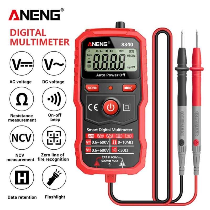 Multimeter Digital Akurat Multitester Arus Voltage Tester LCD AN8