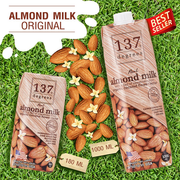 

137 degrees - Almond Milk Original (Susu Kacang Almond) 1L