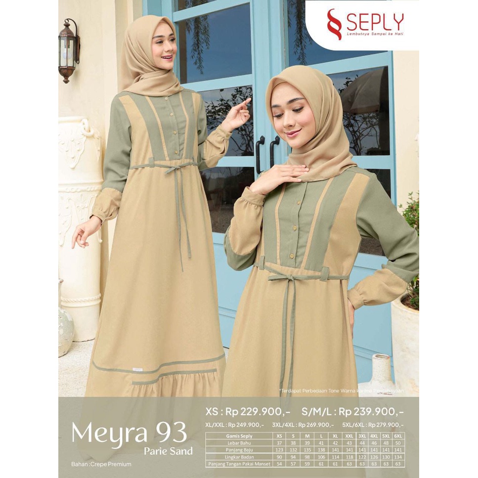 Cod Busana Muslim Gamis Seply Meyra 93 New Arrival Best seller