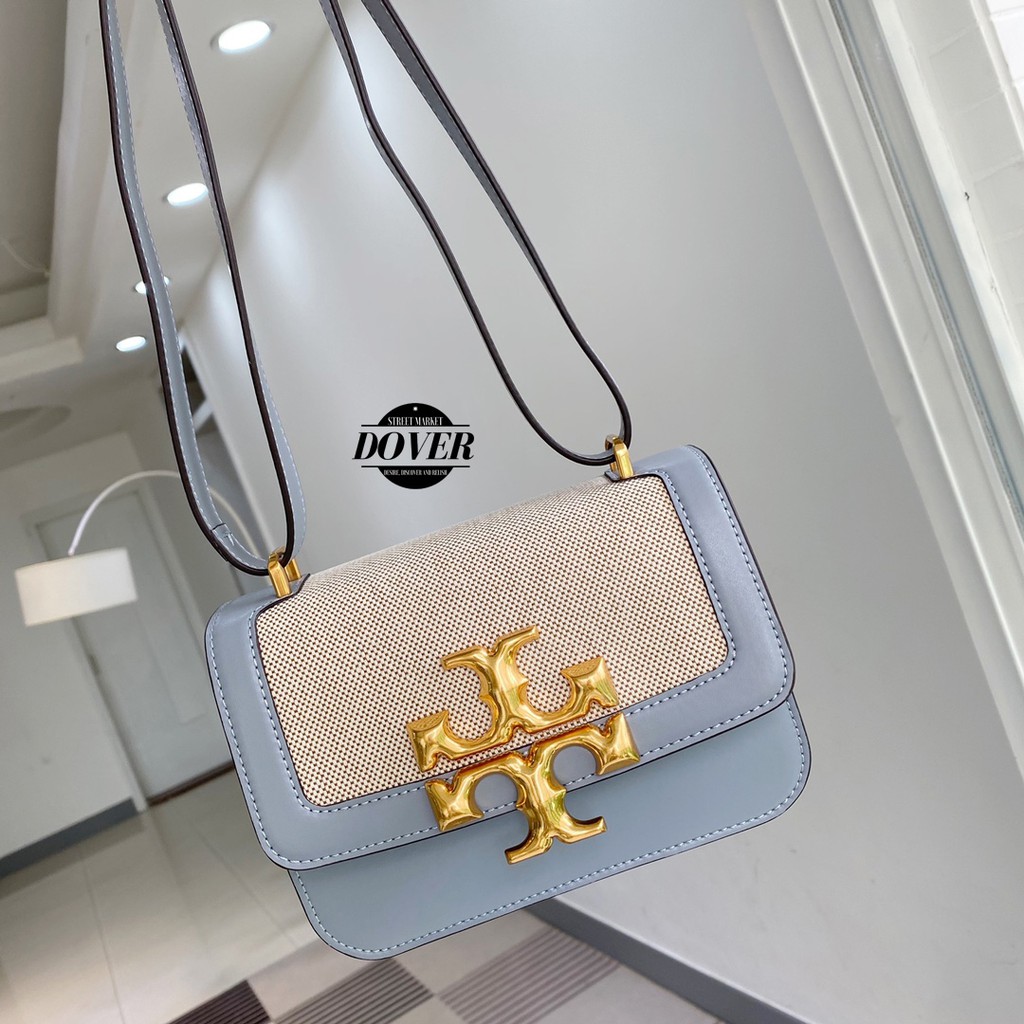 Tory Burch Eleanor Bag Sculptural Brass Blue - ORIGINAL 100%