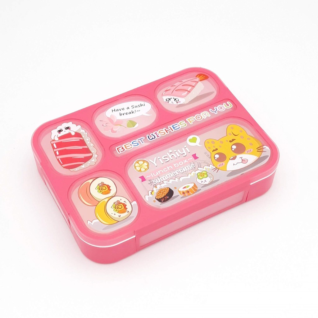 YOOYEE LUNCH BOX GRID BENTO SEKAT 6 - ANTI BOCOR (589)