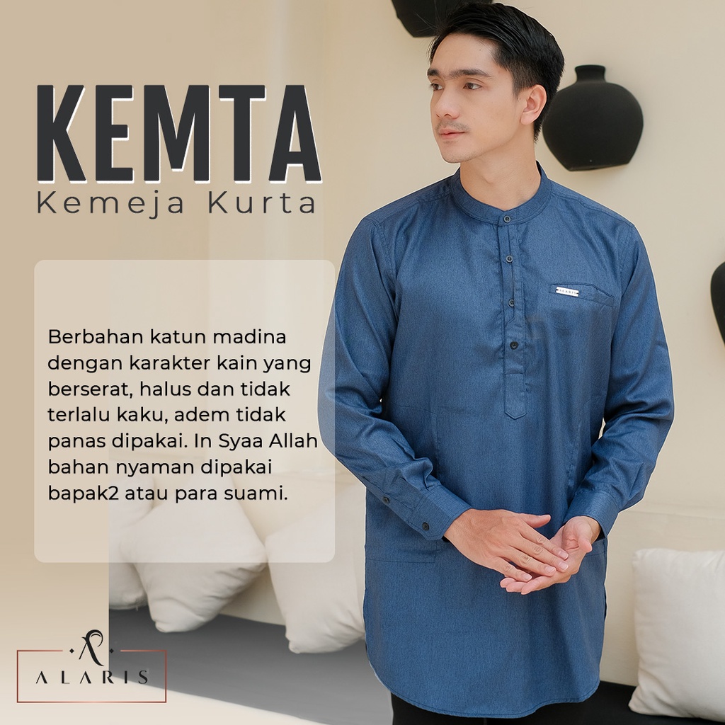 Kemta KEMEJA KURTA PENDEK kemeja Alaris kemeja koko kurta premium koko couple family set