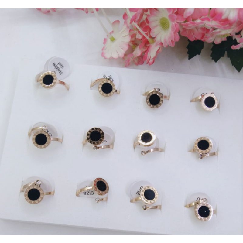 Fourfashion Cincin Titanium Romawi BV Kekinian S242