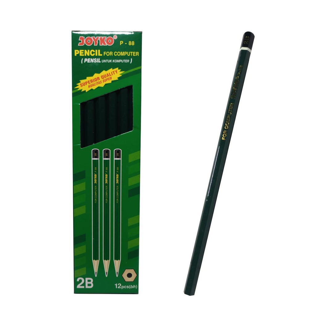 Vinztstore - Pensil Joyko 2B P-88 Pensil Kayu Rautan Pensil Komputer Pensil Sekolah Pensil Termurah