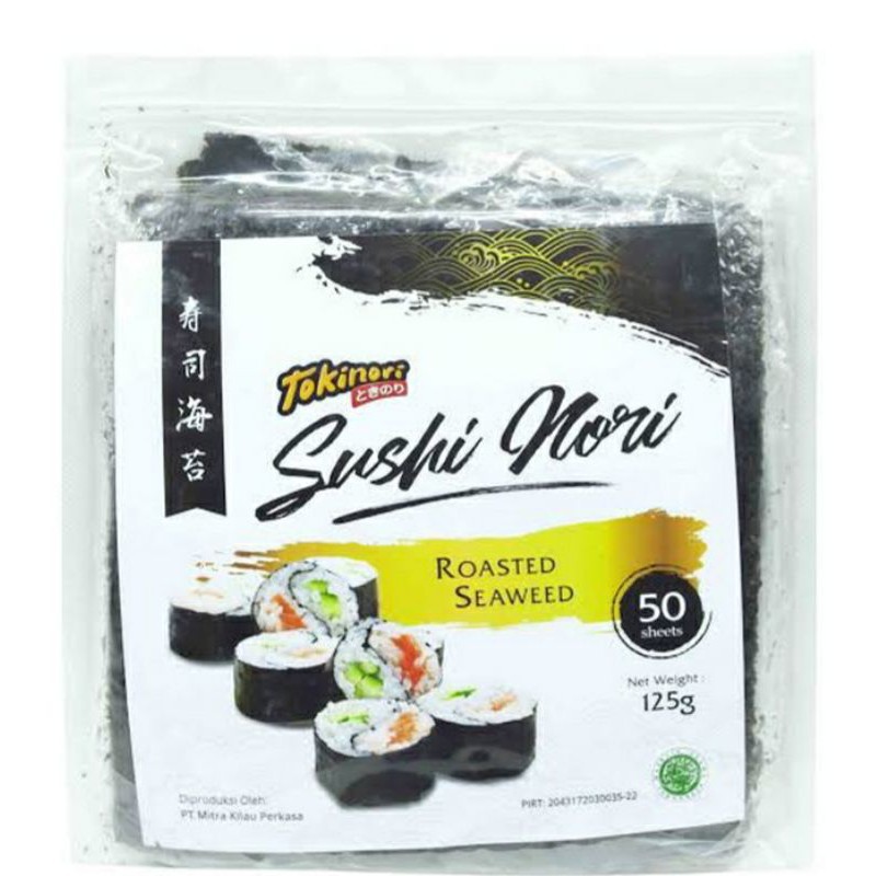 

READY STOCK TOKINORI SUSHI NORI 50S TEBAL 125GR ADA LOGO HALAL MUI