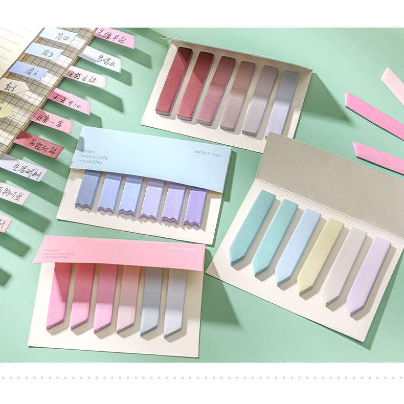 

[areum.in] Sticky Note / Stick Marker / Pembatas Buku Kertas Memo 6 Pcs