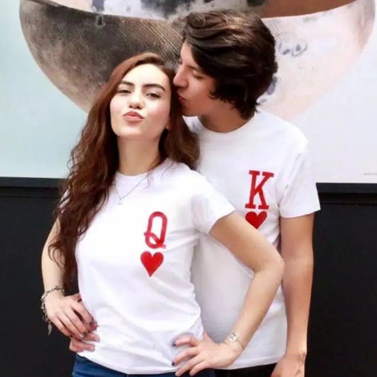 Kaos Couple Couple Dewasa, Baju Pasangan Combad 30s - S sampai XXL