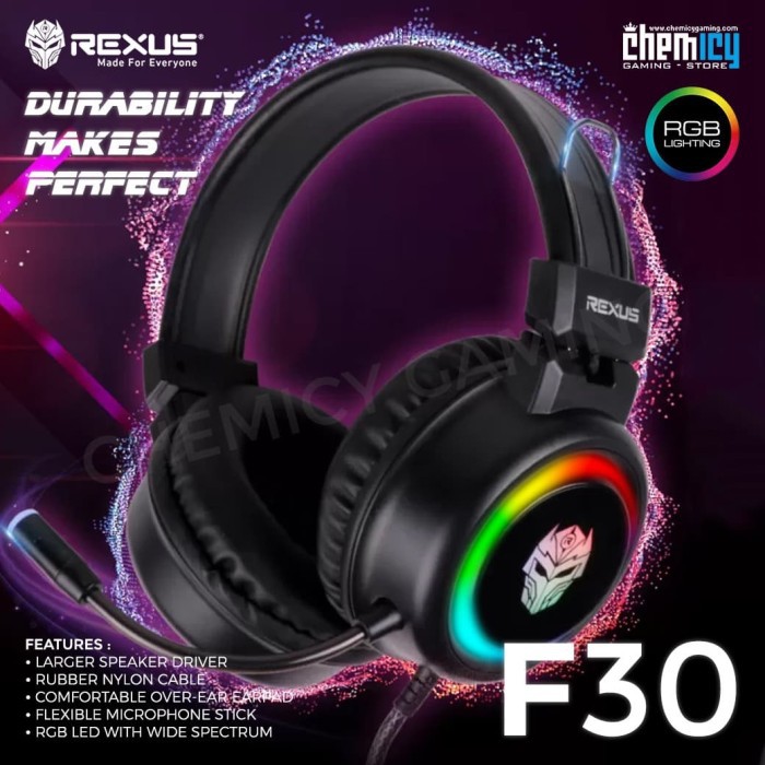 Rexus F30 Vonix RGB Dual Jack with USB Gaming Headset