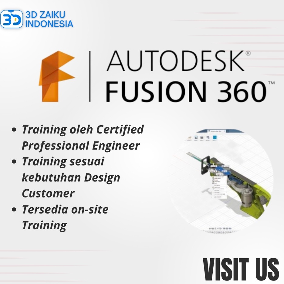 Pelatihan Autodesk Fusion 360 Training Program 3D Design CNC CAD CAM