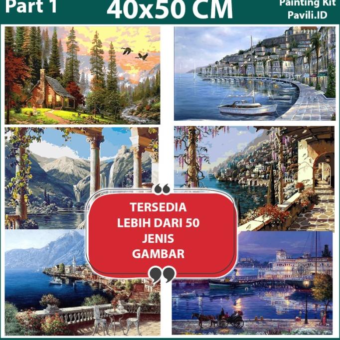 

Diy Painting Paint By Numbers Canvas Lukis Set Frame 40*50Cm Part 1