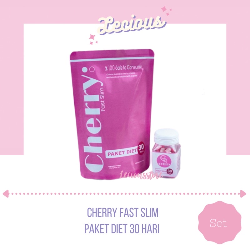 (RESELLER RESMI) cherry fast slim paket diet 30 hari teh dan kapsul ampuh best seller