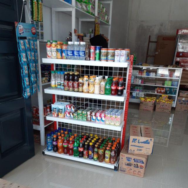 Rak Minimarket Starting T.120cm Backmesh Shelv 20cm Fullset Anddisplay