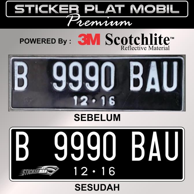 Cutting Sticker Stiker Plat Nomor Mobil Shopee Indonesia