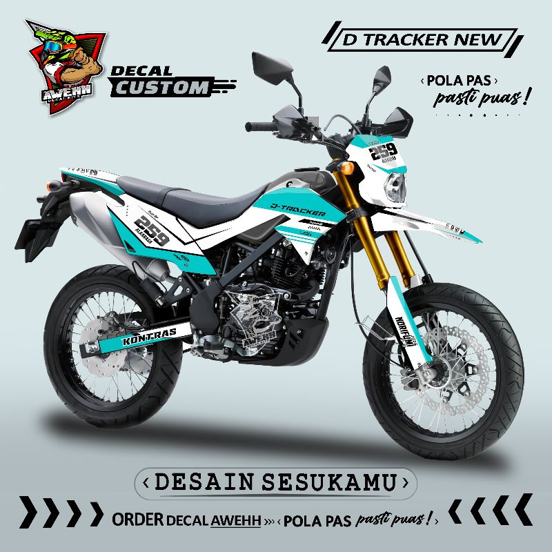 DECAL STIKER DTRACKER NEW - KLX BF - DECAL KLX TOSKA