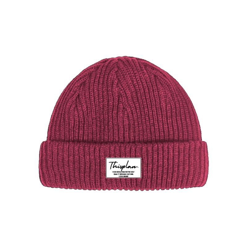 BEANIE HAT THISPLAN MAROON