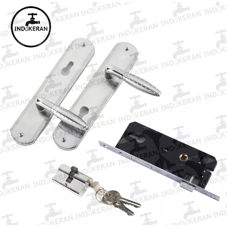 INDOKERAN - Kunci Pintu Set Komplit dengan Silinder - High Quality