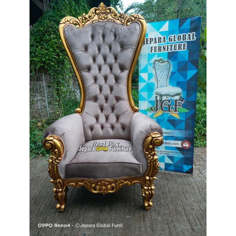 Kursi sofa single syahrini ukir / kursi sofa ukir duco ( kursi tamu,sofa ukir duco )