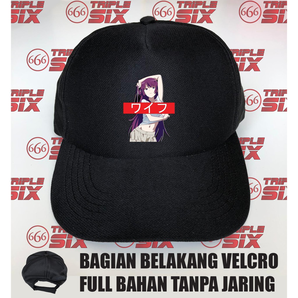 Topi Full Bahan Anime Bakemonogatari Hitagi waifu