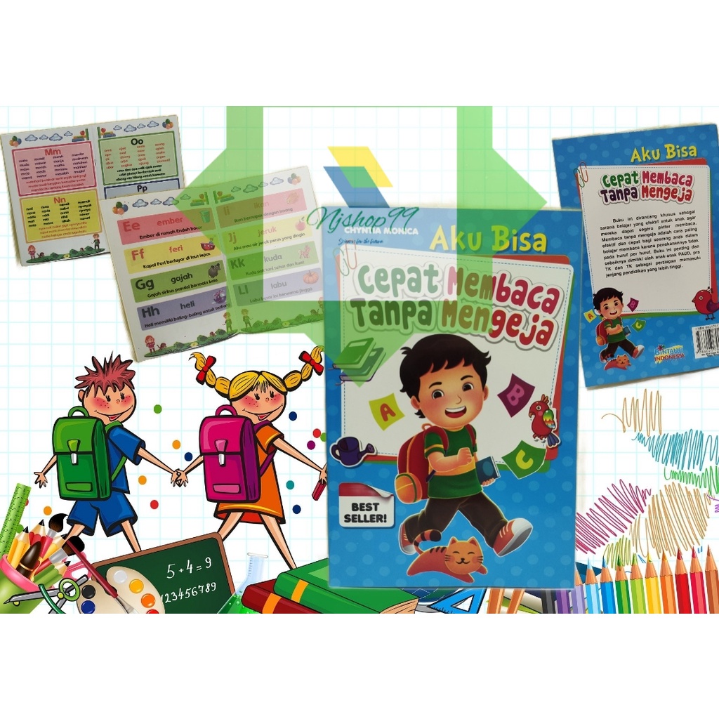 

Buku Aku Bisa Cepat Membaca Tanpa Mengeja untuk Anak TK PAUD dan Pra SD