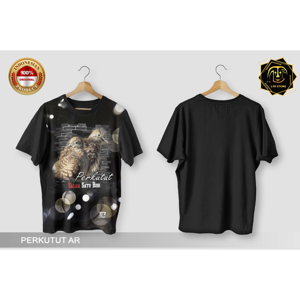 [ BAYAR DI TEMPAT ] BAJU PRINTING GAMBAR BURUNG PERKUTUT AR - KAOS DISTRO ORIGINAL MOTIF HEWAN BINAT