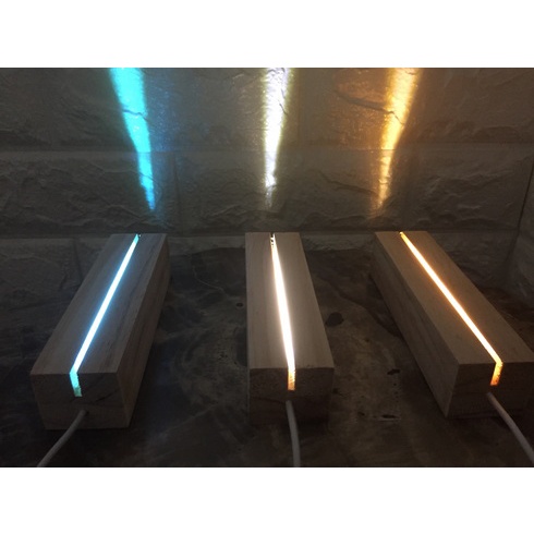 Gemoy Stand led acrylic A5  / base wood acrylic lampu hias acrylic /  Untuk Acrylic 2 mm