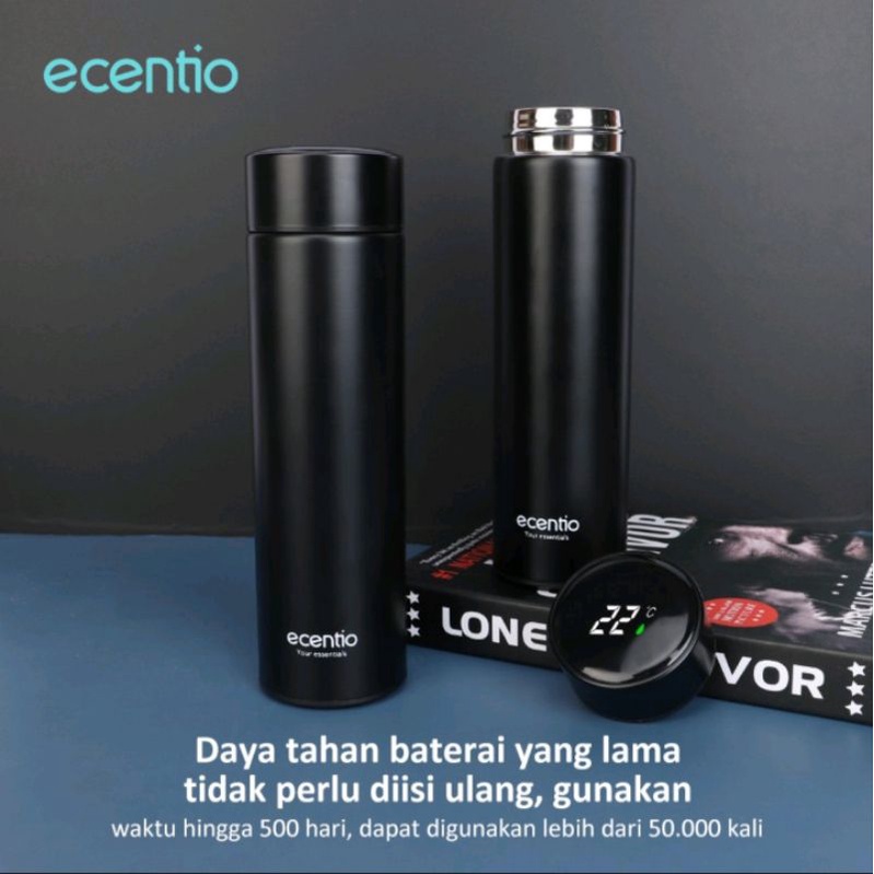 tumbler LED termos suhu 500ml termos panas botol tahan dingin tumbler digital angka botol minum-Ecentio