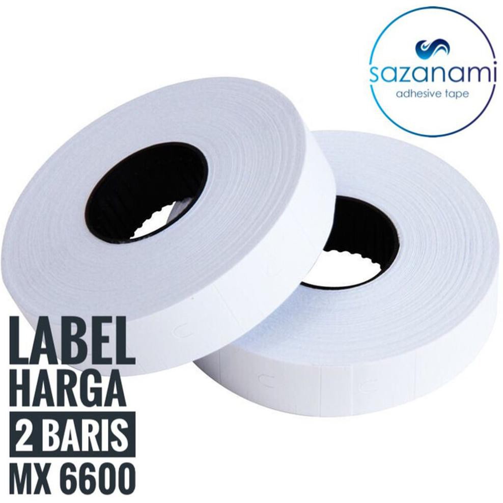 

TERMURAH MX 6600 KERTAS STICKER LABEL HARGA 2 BARIS REFILL PRICE LABEL MX6600