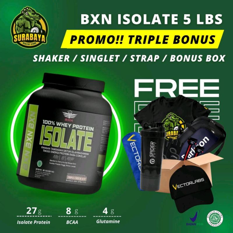 Jual BXN Xtreme Whey Protein Isolate 5 Lbs BPOM Halal MUI Premium Wpro Whey Pro Iso Shopee