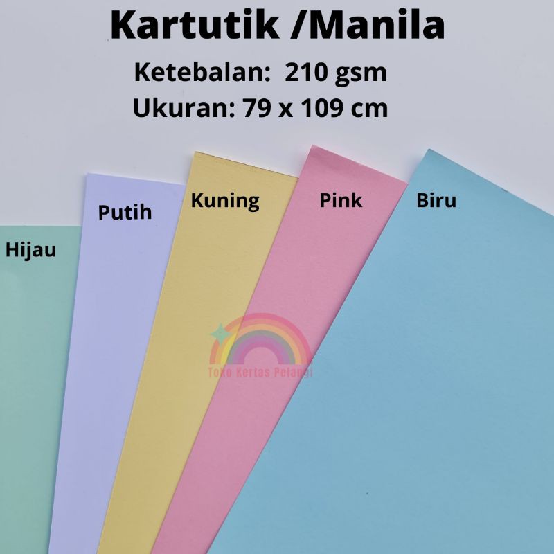 

karton manila isi per 5pcs / kartutik/ brief card 210 gsm ukuran A1