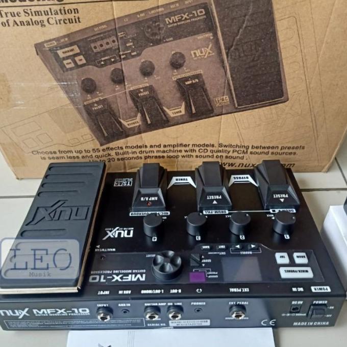 Nux Guitar Processor Mfx 10 Mfx10 Gitar Modeling Multi Effect