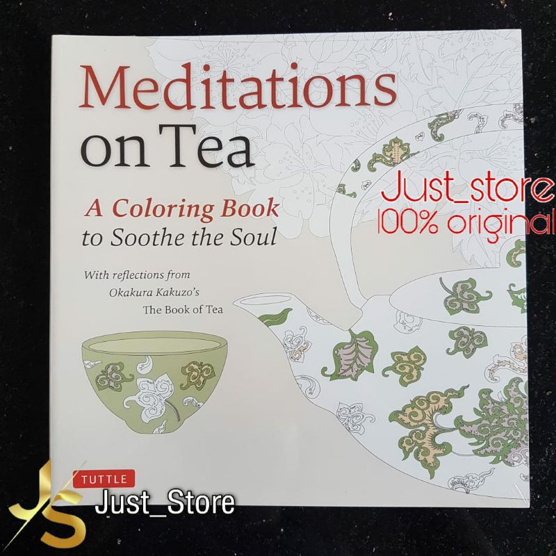MEDITATIONS ON TEA - Adult Coloring Book IMPORT