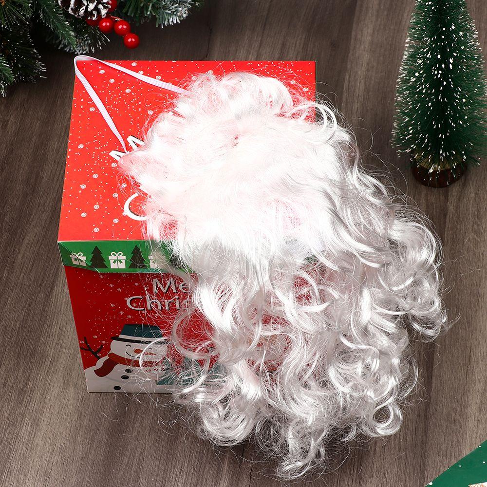 R-bunga Santa Claus Jenggot Palsu Hot White Beard Wig Pesta