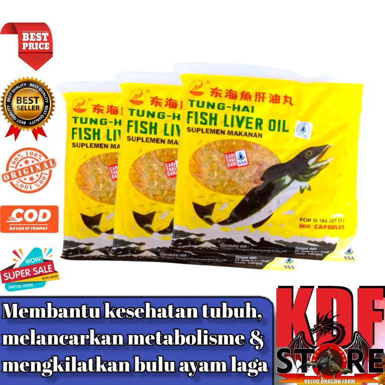 Minyak Ikan Tung Hai SSA fish liver oil vitamin kucing, anjing atau hewan lain ada pom
