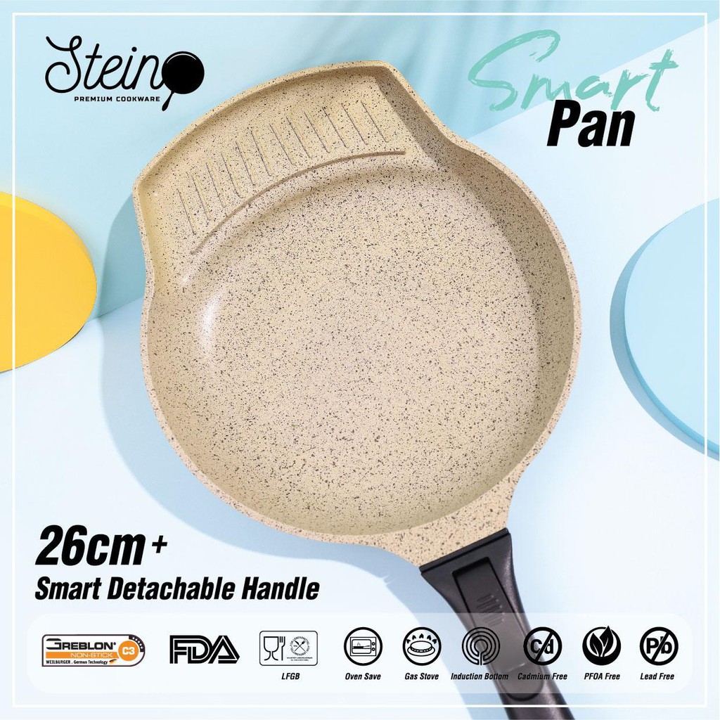 Stein Steincookware Smart Pan Grill 26 cm Granite German