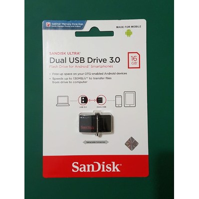 SANDISK OTG flashdisk USB 3.0 16GB (UP TO 130MBPS)