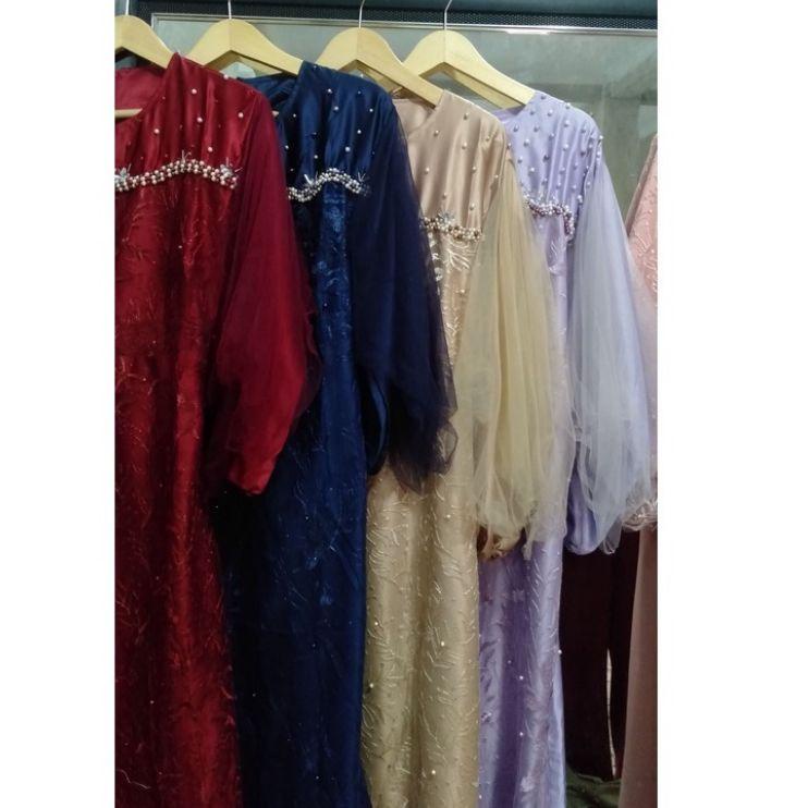 (SIAP KIRIM) TERMURAH LUNA DRESS BROKAT KOMBINASI / FASHION MUSLIM WANITA / GAMIS BROKAT TERBARU