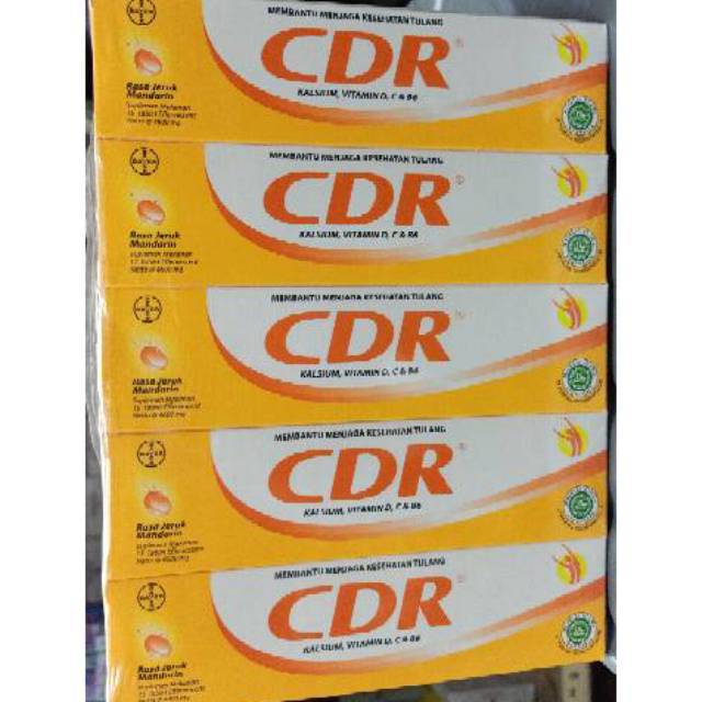 CDR Calcium isi 10 tablet dan 15 tablet / Vitamin C dan Kalsium