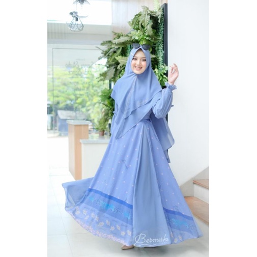 set gamis syar'i Gamis + khimar ori bermerk model terbaru new arrival model kekinian