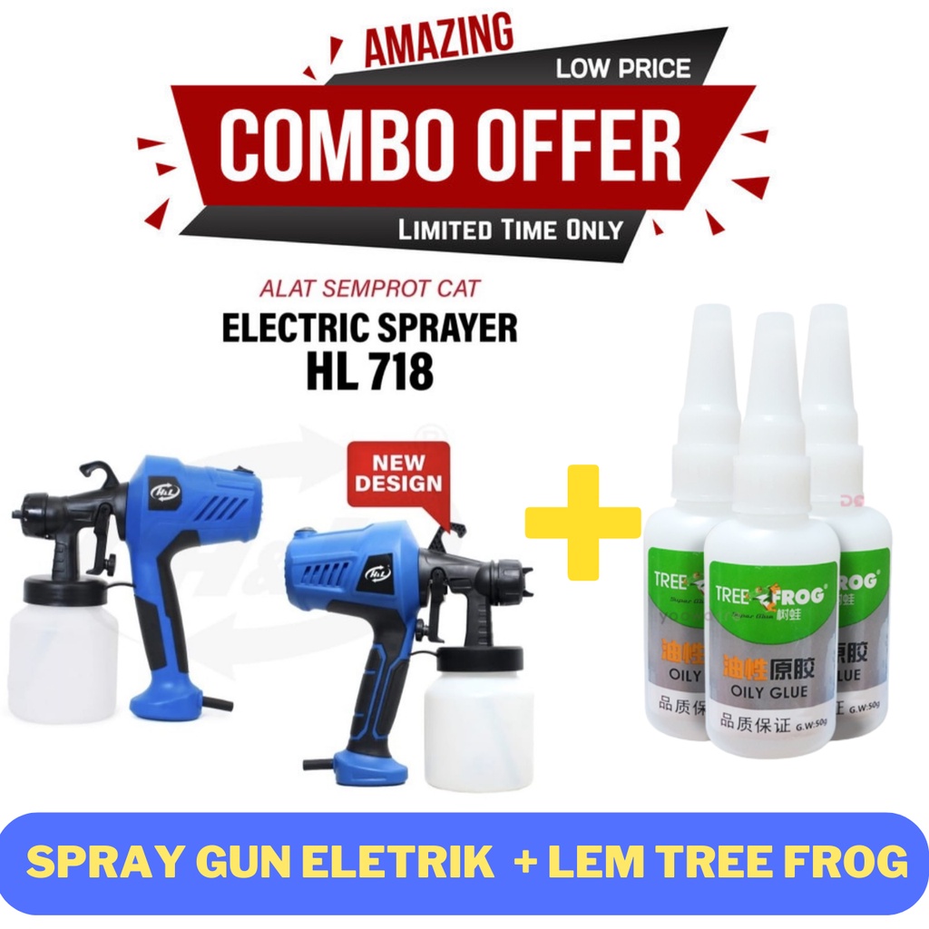 [BISA COD] ELECTRIC Spray Gun Paint Mesin Cat Semprot Elektrik semprot Cat Cocok Untuk cat berbahan dasar air amp minyak