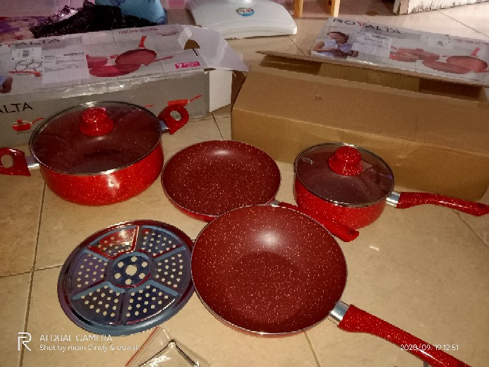 Panci Set Bestseller Ceramic Dessini Itali 7 Pcs Cookwareset Bs-3380