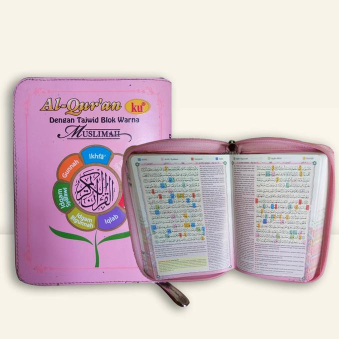 TERMURAH Al Quran ku Dengan Tajwid Blok Warna Muslimah A6